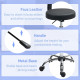 Adjustable Rolling Stool with Removable Backrest, Faux Leather Swivel Stool Chair for Salon Spa, Bar, Massage, Black