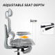 Ergonomic Office Chair with Lumbar Support, Mesh Office Chair with 3D Armrest, 135° Reclining, Adjustable Headrest, Grey
