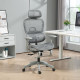 Ergonomic Office Chair with Lumbar Support, Mesh Office Chair with 3D Armrest, 135° Reclining, Adjustable Headrest, Grey