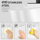 5.3 Gallon Stainless Steel Kitchen Garbage Can with Soft-close Lid, Foot Pedal, Fingerprint-Proof, White