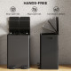 Dual Garbage Bin, Soft-Close Trash Can with Foot Pedal, 2 x 28 Liter Garbage Can with Removable Inner Buckets, Black