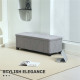 44 Inches Ottoman with Storage, Lid, Legs, Corduroy End of Bed Bench for Living Room, Bedroom, Entryway, Light Grey