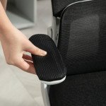 High Back Office Chair, Mesh Computer Desk Chair with Rotatable Headrest, Lumbar Back Support, Adjustable Height, Black