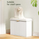 Entryway Bench with Padded Seat and Flip-Drawers, Holds up to 265lbs, Shoe Storage Bench for 6 Pairs of Shoes, White