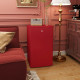 Compact Refrigerator, Mini Fridge with Freezer, Adjustable Shelf, Mechanical Thermostat and Reversible Door, Red