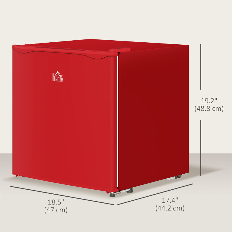 Compact Red Mini Freezer with Adjustable Temperature