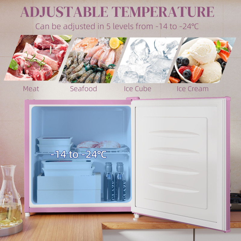 1.1 Cu.Ft Upright Mini Freezer Pink