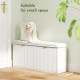 Entryway Bench with Padded Seat and Flip-Drawers, Holds up to 529lbs, Shoe Storage Bench for 10 Pairs of Shoes, White