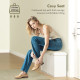Entryway Bench with Padded Seat and Flip-Drawers, Holds up to 529lbs, Shoe Storage Bench for 10 Pairs of Shoes, White