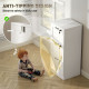 Vertical Filing Cabinet with 3 Drawers, Lock, File Cabinet for Home Office, A4 and Letter Size Files, White