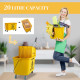 Mop Bucket with Wringer on Wheels for Floor Cleaning, 21 Quart Side Press Wringer with Handle and Mop, Yellow
