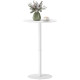 Round Bar Table for 2, Modern Pub Table with Steel Frame, Easy Assembly for Small Space Home Bar Cocktail Bistro, White