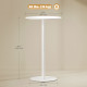 Round Bar Table for 2, Modern Pub Table with Steel Frame, Easy Assembly for Small Space Home Bar Cocktail Bistro, White