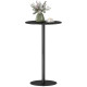 Round Bar Table for 2, Modern Pub Table with Steel Frame, Easy Assembly for Small Space Home Bar Cocktail Bistro, Black