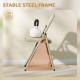 4 Pack Folding Chairs with Padded Seats, Velvet Portable Party Chairs with Steel Frame, Beige