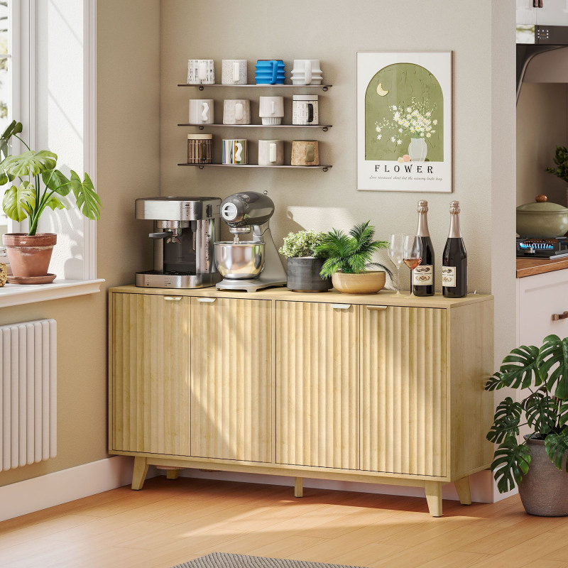 Fluted Sideboard Buffet Cabinet, 55