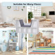 6-Cubby Bookcase with Seat Cushion, Cube Storage Shelf with Reading Nook for Home Office, Study, Grey