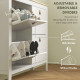 Narrow Shoe Cabinet with 4 Flip Drawers, Adjustable Shelves for Entryway, Holds 12-20 Pairs, White