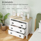 Chest of Drawers with Anti-Tipping, Simple Setup, Easy Clean, Quiet Slides, Modern 3 Drawer Dresser, White