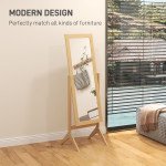 Adjustable Angle Dressing Full Length Mirror, Oak