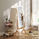 Adjustable Angle Dressing Full Length Mirror, Oak