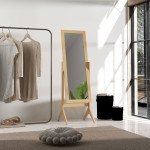 Adjustable Angle Dressing Full Length Mirror, Oak