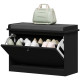 Shoe Storage with Seat, Upholstered Hallway Bench, Shoe Bench with Flip Drawer, Adjustable Shelf for 6 Pairs of Shoes