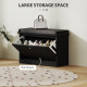Shoe Storage with Seat, Upholstered Hallway Bench, Shoe Bench with Flip Drawer, Adjustable Shelf for 6 Pairs of Shoes