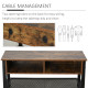 Industrial TV Stand, TV Console Table for TV up to 45'' Flat Screen, Entertainment Center for Living Room, Bedroom, Rustic Brown