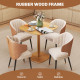Dining Table for 4 People - Modern Kitchen Table with Wood-Effect Top, 27.6