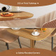 Dining Table for 4 People - Modern Kitchen Table with Wood-Effect Top, 27.6