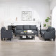 Armchair, Modern Accent Chair with Pocket Spring, Linen Upholstered, Thick Padded, Charcoal Grey