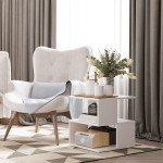 Light Nightstand - Slim Bedside Stand for Small Spaces