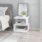 Light Nightstand - Slim Bedside Stand for Small Spaces