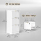 Lockable Filing Cabinet with 3 Fluted Drawers, File Cabinet with Adjustable Hanging Rails for A4 Letter Files, White