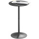 Round Table for 2, 40.2 Inch Bar Height Pub Table with Steel Frame, Non-Slip Base for Living Room, Kitchen, Black