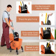 6.9 Gal/26L Mop Bucket, Mop Bucket with Wringer, Wheels and Handle, Orange