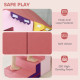 Qaba 2-Piece Climbing Foam Blocks for Toddlers with Detachable Cover, Indoor Climb and Crawl Activity PlaySet, Pink