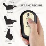 Lift Chair for Elderly, Power Chair Recliner with Remote Control, Side Pockets for Living Room, Black