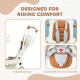 Qaba 7 in 1 Toddler Tricycle w/ Safety Harness, Adjustable & Removable Parent Handle, Canopy, Storage Bag, Brake, Cream White