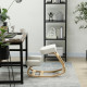 Ergonomic Kneeling Chair, Wood Kneel Stool with Thick Pads, Desk Knee Chair, Improve Posture, Cream White