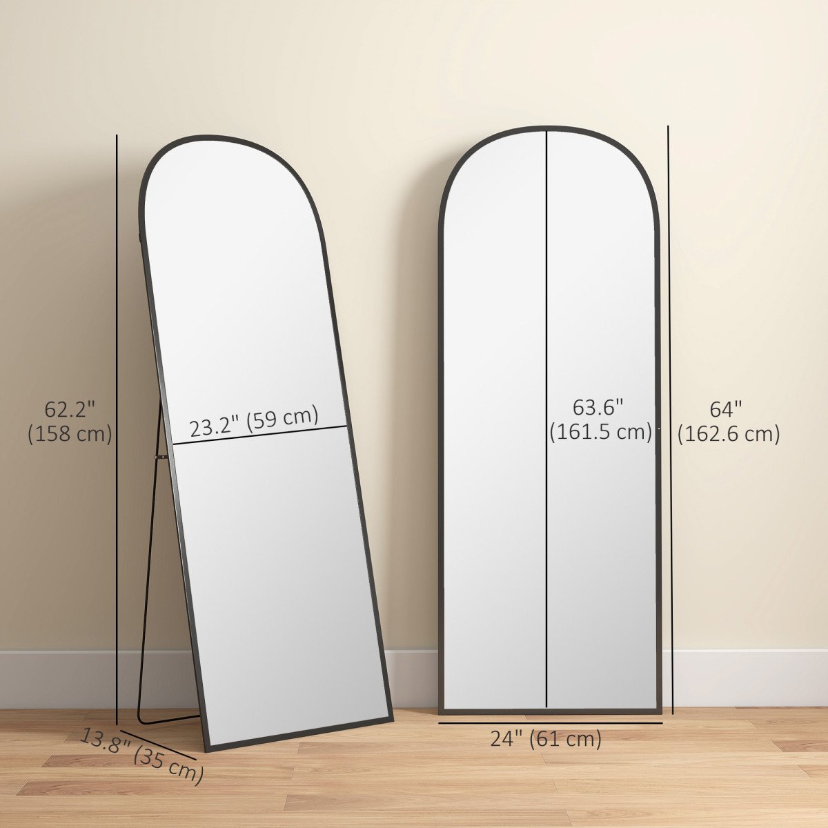 Arched Standing Mirror, 64