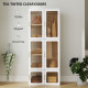 Portable Wardrobe, Foldable Plastic Closet with 6 Compartments, Hanging Rod and Magnetic Doors, White