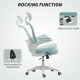 Office Chair, Mesh Computer Desk Chair with Adjustable Headrest, 4D Lumbar Support, Flip-up Arm, Light Green
