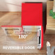3.2 Cu Ft Compact Refrigerator, Mini Fridge with Freezer, Adjustable Shelves and Reversible Doors for Bedroom, Red