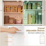 Arched Kitchen Pantry Cabinet, 71