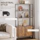 Storage Cabinet with 3 Open Shelves Cupboard Freestanding Tall Organizer Multifunctional Rack for Livingroom Bedroom Kitchen Rustic Brown
