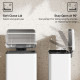5.3 Gallon/20 L Garbage Bin with Soft Close Lid, Trash Can with Removable Inner Bucket for Kitchen, Office, Cream White