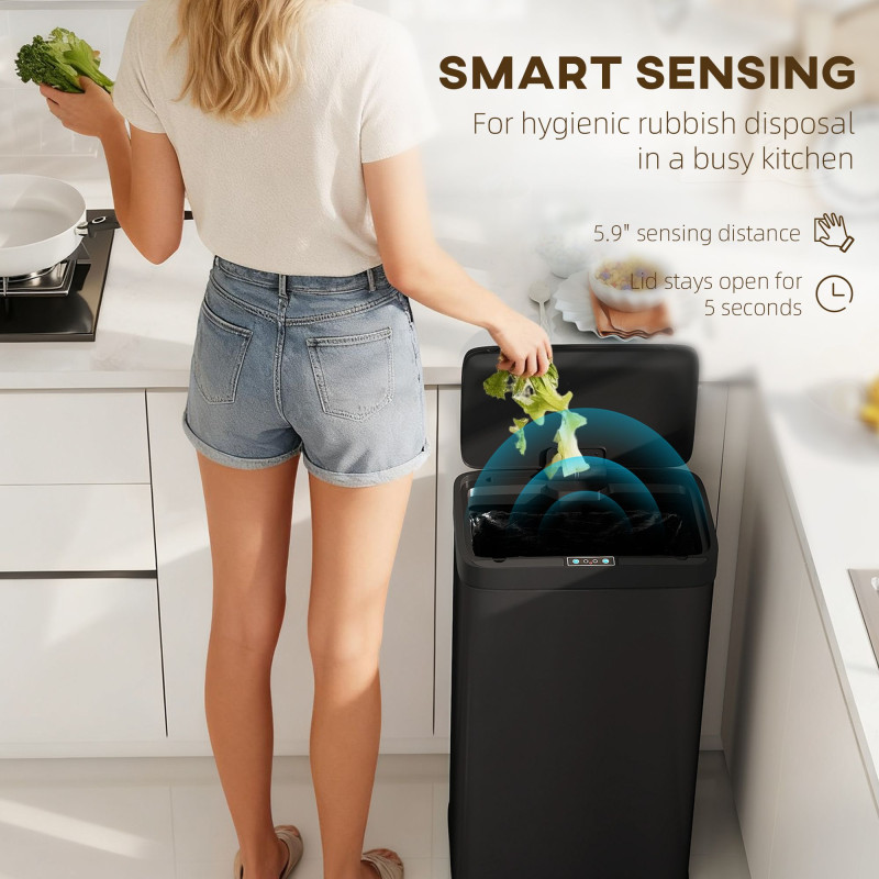 Automatic Sensor Trash Can with Soft-Close Lid