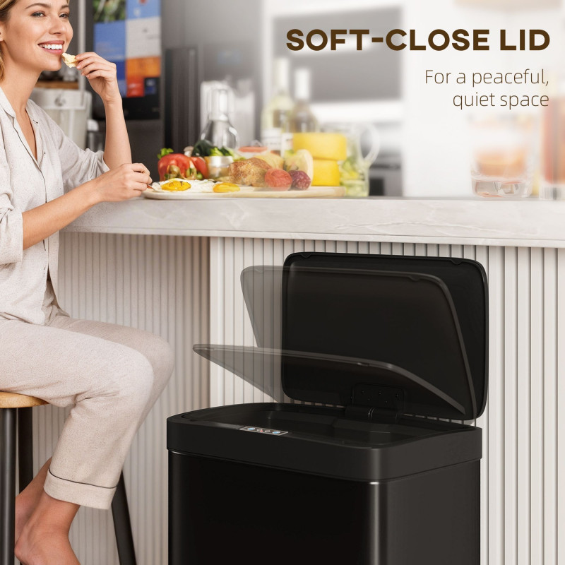 Automatic Sensor Trash Can with Soft-Close Lid